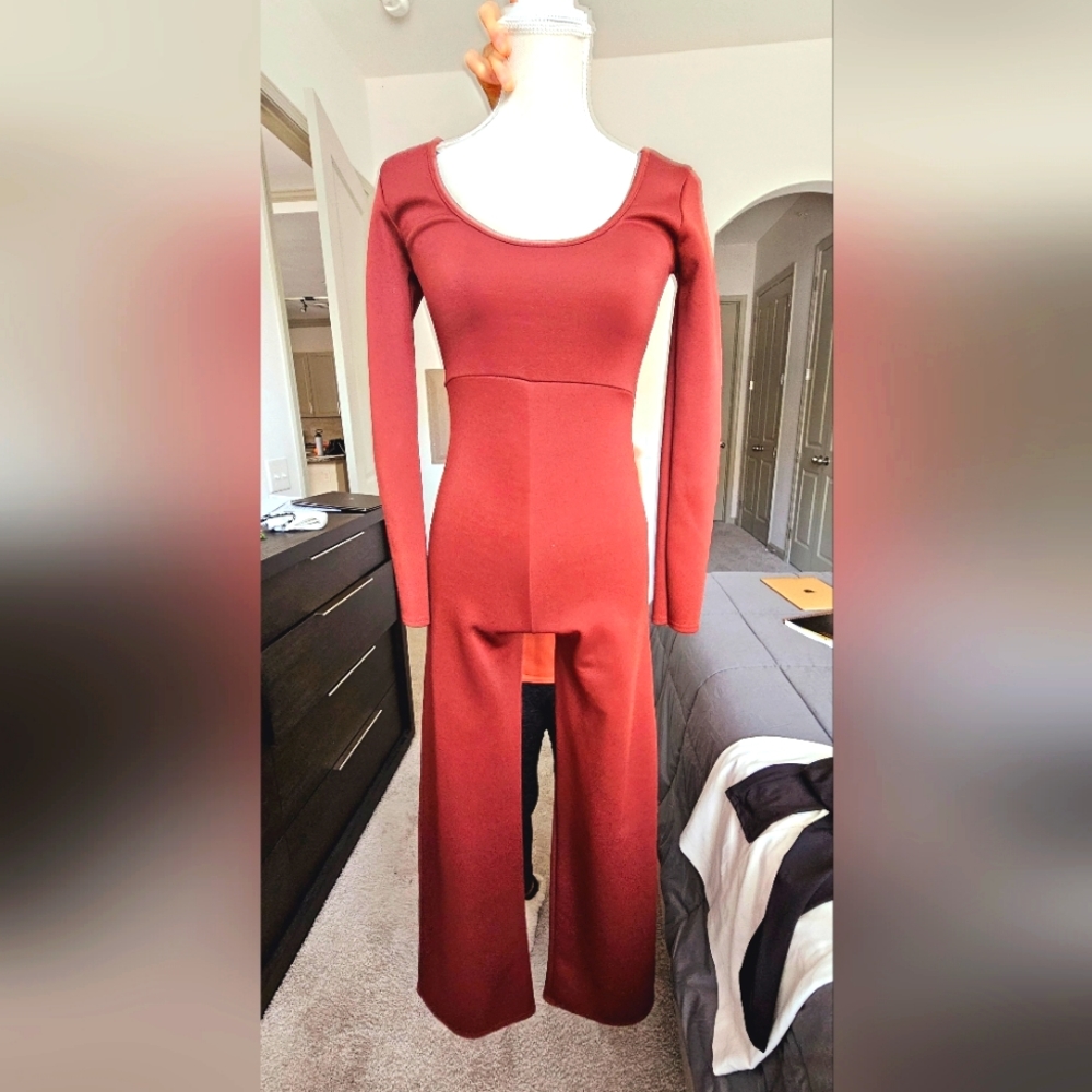 Maroon Jumpsuit